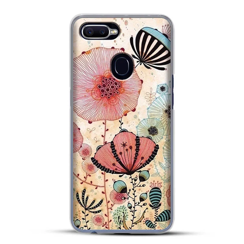 For OPPO F9 Case Silicone Painted Cartoon Back Cover R17 Pro Soft TPU Funda FOR Capa |