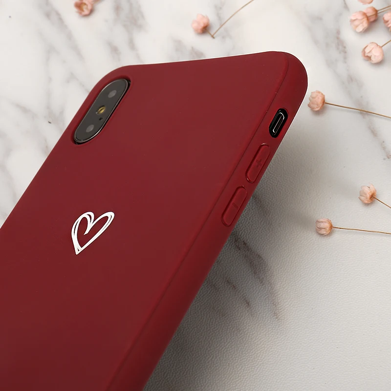 Чехол для телефона с сердечками iPhone X XR XS Max 5 5S SE 6 6S 7 8 Plus 11 Pro &quotМягкий ТПУ
