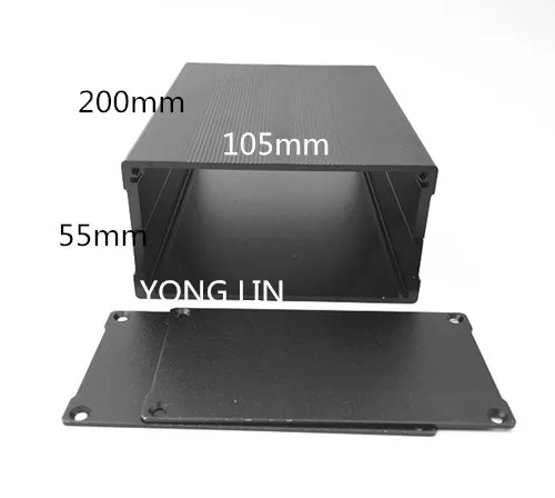 

10pcs aluminum box/aluminum amplifier enclosure 105*55-200 Attack release housing/Black