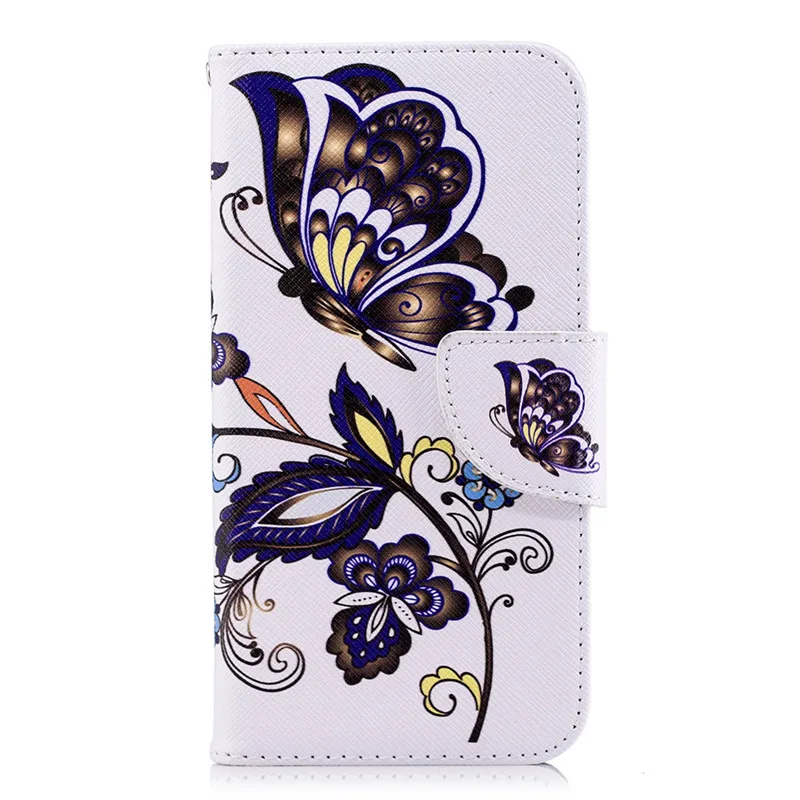 White Butterfly Для samsung Galaxy A520 j330 j530 j730 j3 j5 j7 A5 S10 S10E S9 S8 плюс Ретро защелкивающийся кожаный чехол-бумажник с карманами крышка Фирменная Новинка P07Z - Цвет: White Butterfly