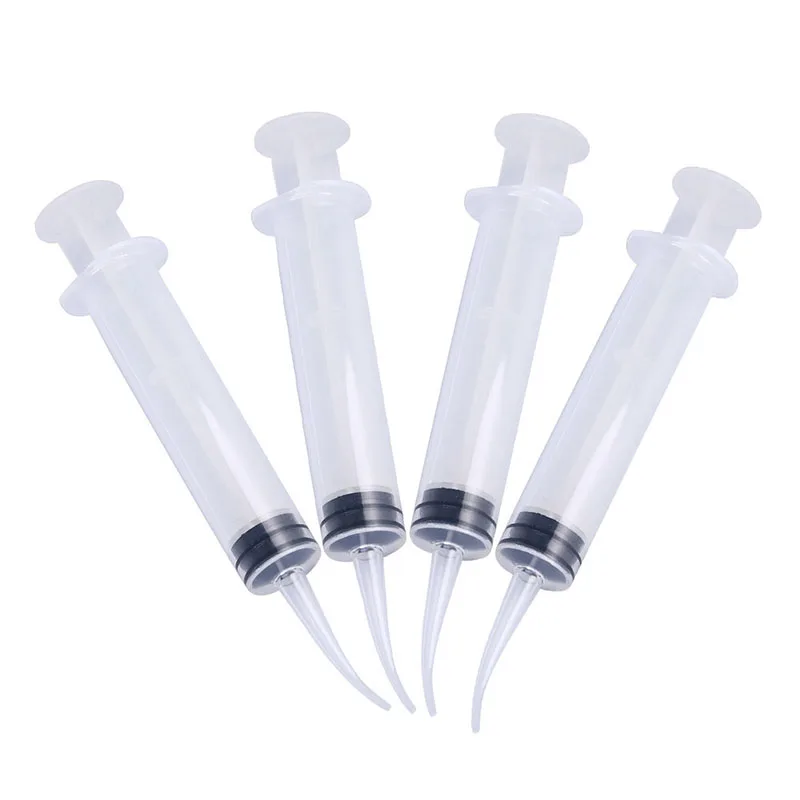 Новый 4 шт. одноразовый прозрачный стоматологический оросительный шприц с