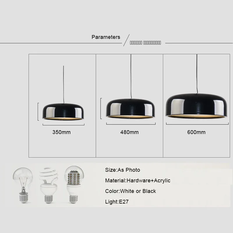 Минимализм итальянский дизайн современные светодиодные подвесные светильники