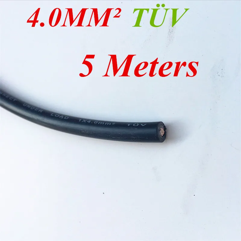 Бесплатная Доставка! 5 meters/pack 4.0mm2 12awg солнечный DC Кабель одножильный Медь Kable