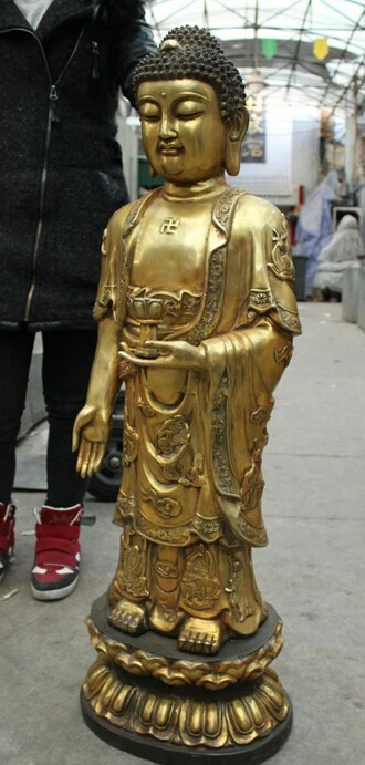 Оптовая завод 44 &quotТибет Бронзовый Свинка Архат Храм Лотоса Шакьямуни Будда