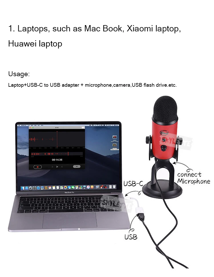OTG USB-C USB разъем SLR камера адаптер USB флэш-накопитель конвертер для тип-c Xiaomi 9 huawei P30 iPad Pro Macbook Pro