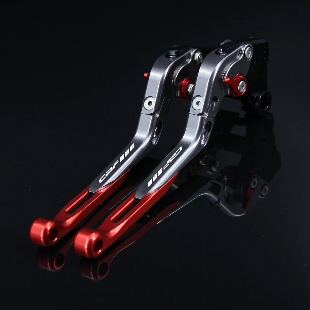 С логотипом красный + Титан для Honda CBF600/SA CBF 600 2010 2013 2011 2012 Регулируемая Выдвижная