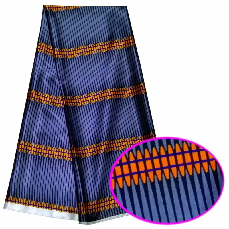 5 Yrads цифровая печать Шелковый материал Африканский Воск дизайн ткань Высокое