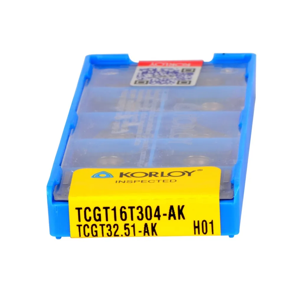 10 шт. TCGT090202 TCGT090208 TCGT090204-AK H01 KORLOY CNC Карбид Алюминиевая Вставка STGCR/STFCR внутренний токарный инструмент