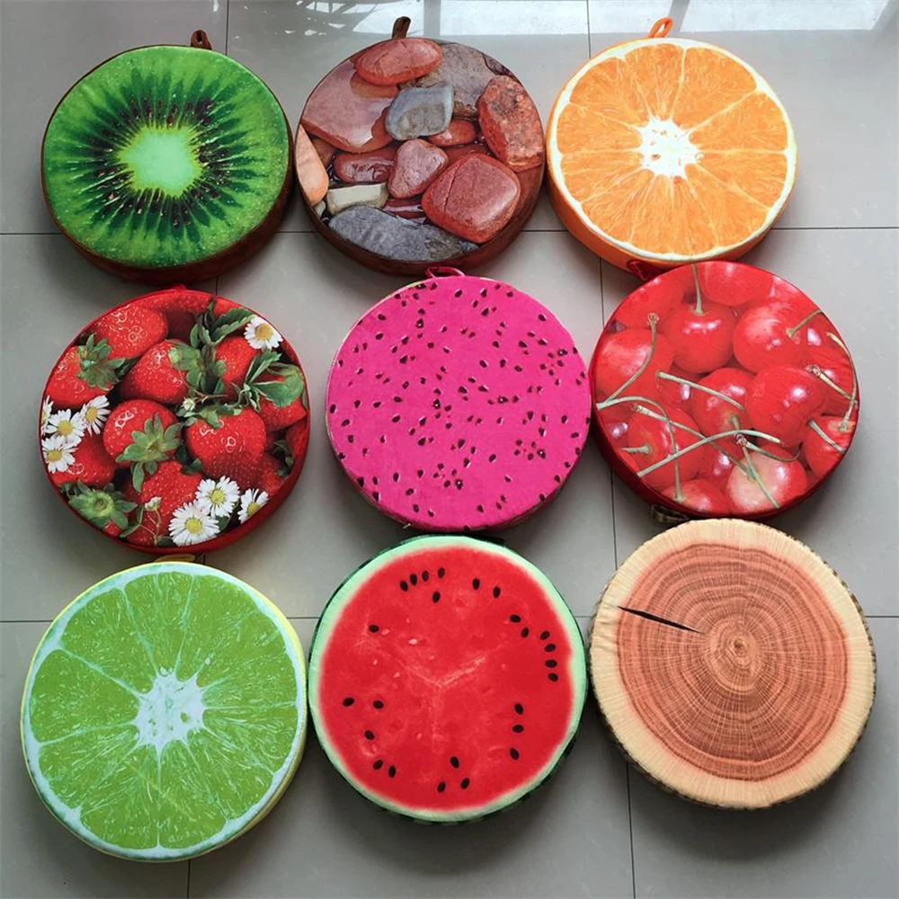 Фруктовые диванные подушки разной формы забавная оранжевая игрушка арбуз кукла