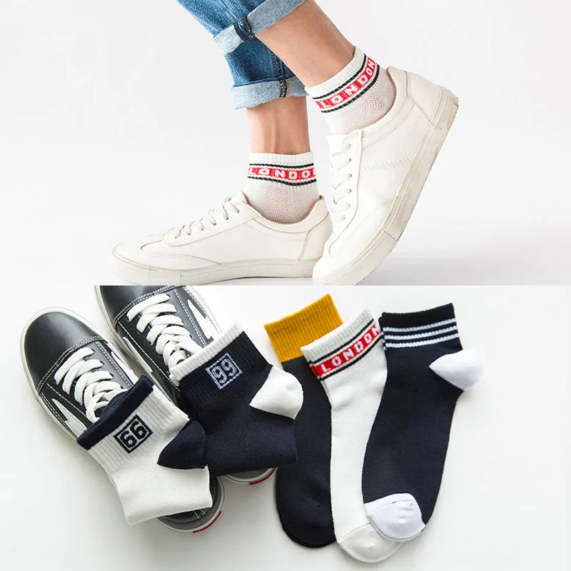 1 пара носков мужские носки без пятки Осень зима новые буквенно цифровые