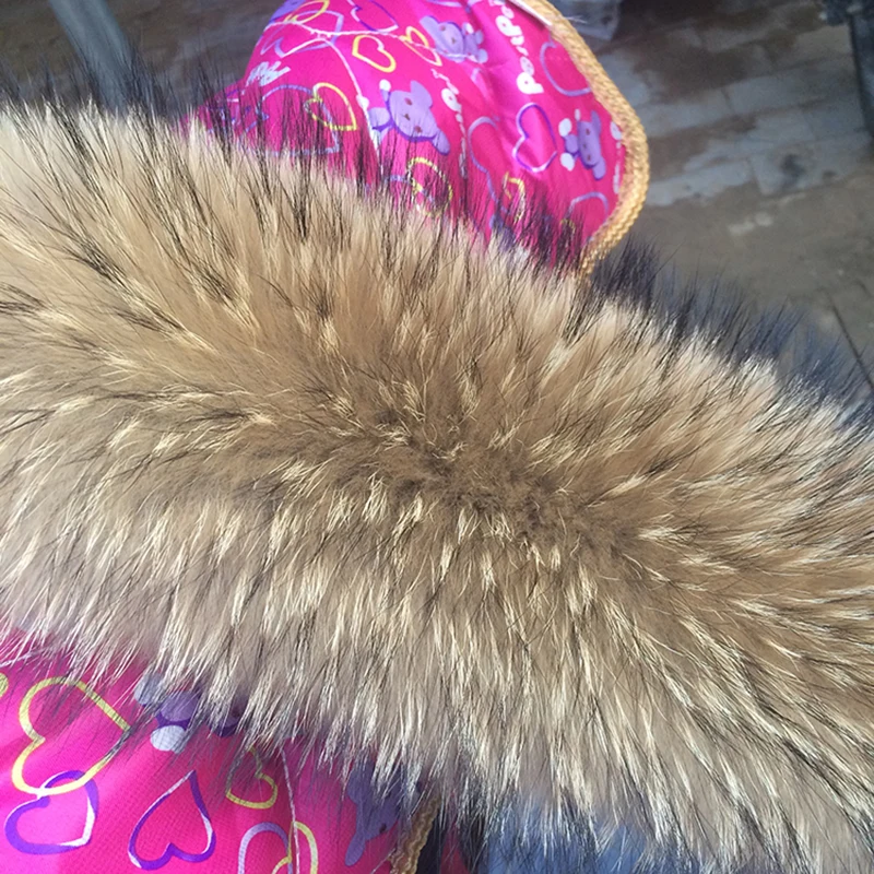 100% воротник из меха енота зимний женский натурального шапка с воротником 60/70/80 см