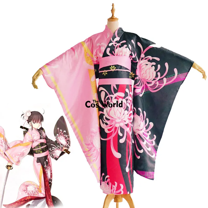 FGO Fate Grand Order Kara no Kyoukai рёги Шики Equinox цветочное кимоно юката платье униформа наряд