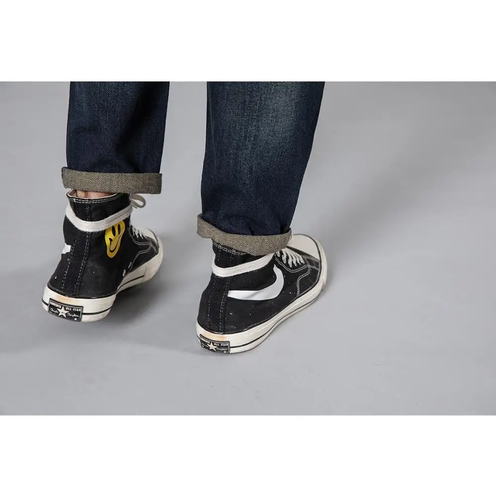 Демисезонные мужские джинсы SIMWOOD рваные джинсовые брюки 2019 облегающие штаны из