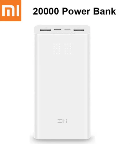 Оригинальный внешний аккумулятор Xiaomi ZMI 20000 мАч портативный для зарядки цифровой
