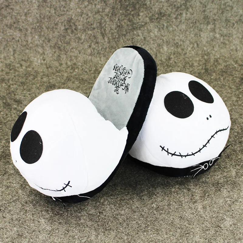 Плюшевые тапочки Jack Skellington мягкие теплые туфли Кошмар перед Рождеством 27 см|jack