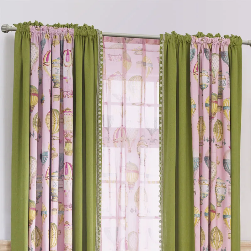 Кружево Спальня окна Шторы детская комната полу плотные малыша дома панели