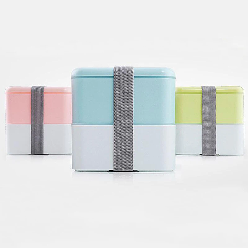 ONEUP Ланч-бокс в японском стиле Bento box Теплоизоляционный экологичный Герметичный портативный контейнер для хранения еды Microwavable