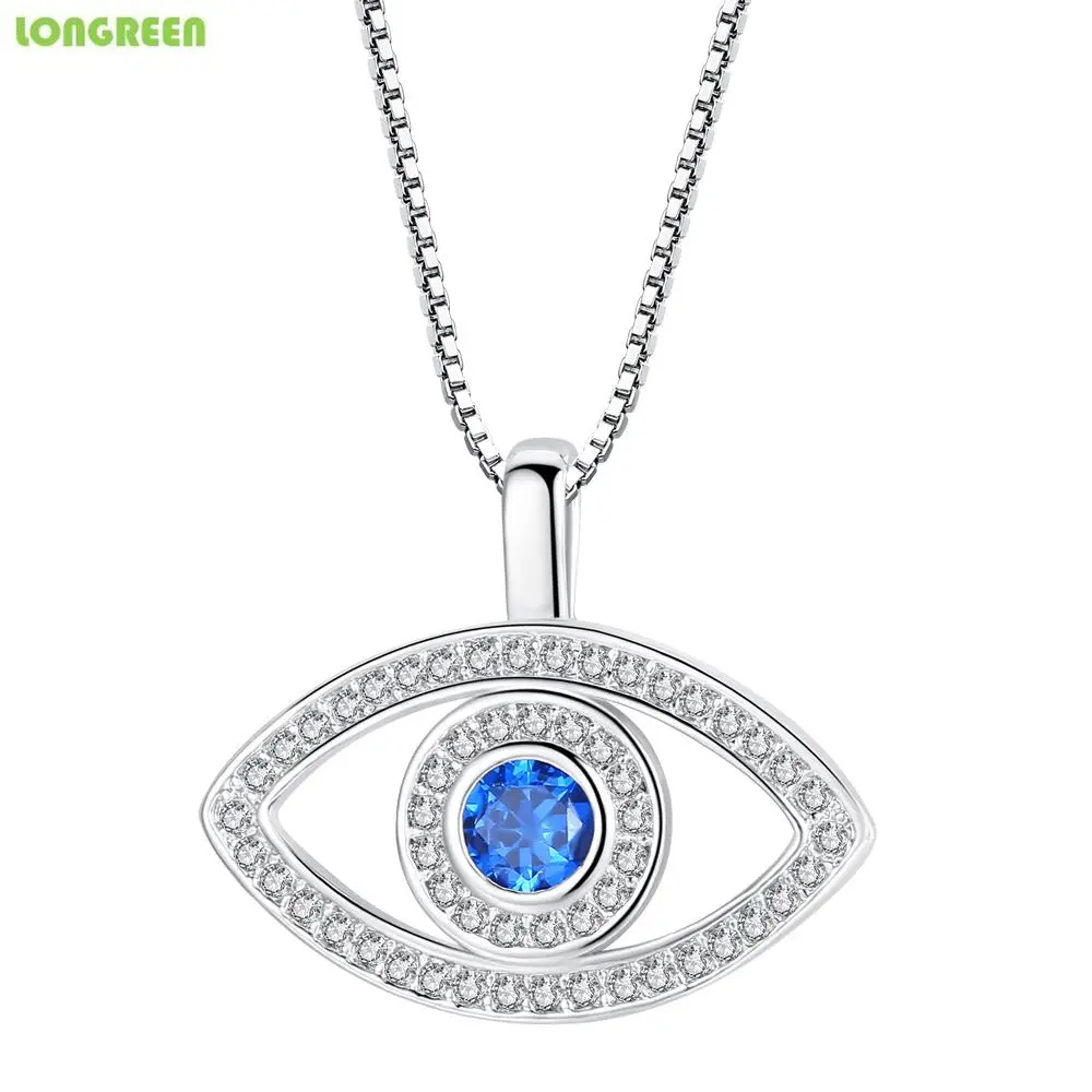 Дурной глаз Голубой Кристалл Цирконий 2018 модные женские туфли Jewelry Кулон Роза