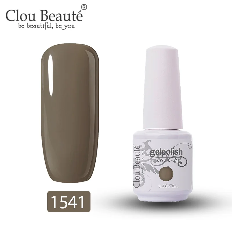 Clou Beaute Гель-лак Soak Off Hybrid UV Полупостоянный Гель-лак Esmalte Гель-лак 8 мл Подарочный набор Гель-лак для нейл-арта праймер - Цвет: 1541