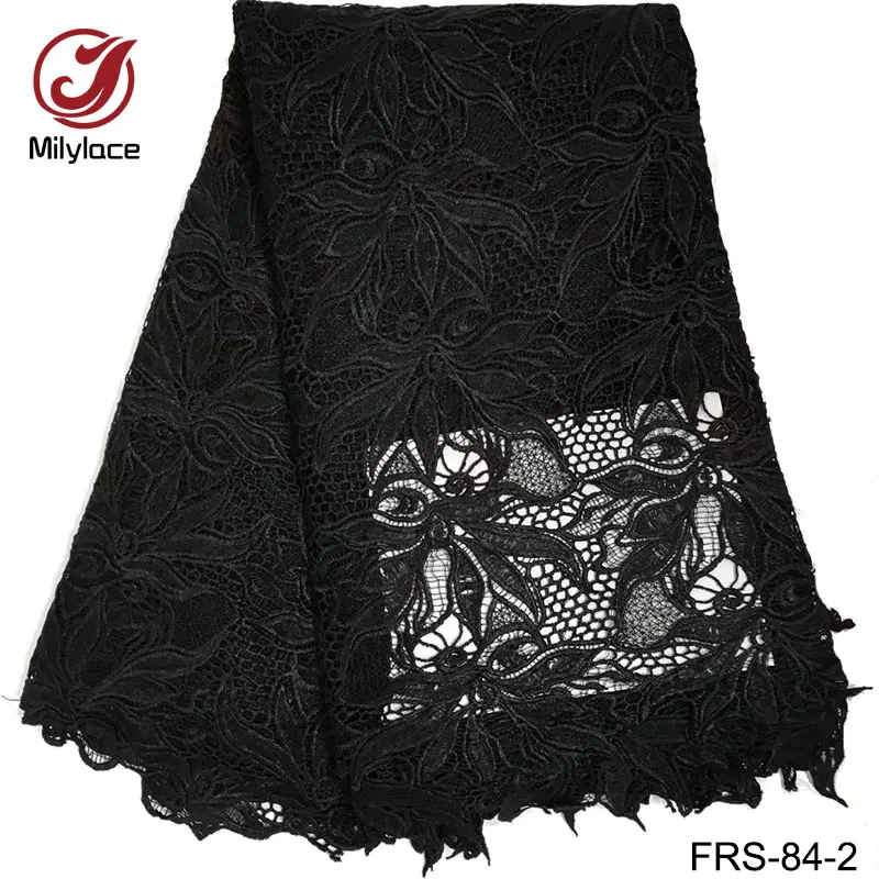 2017 качество гарантировано нигерийское гипюровое кружево Королевский синий шнур