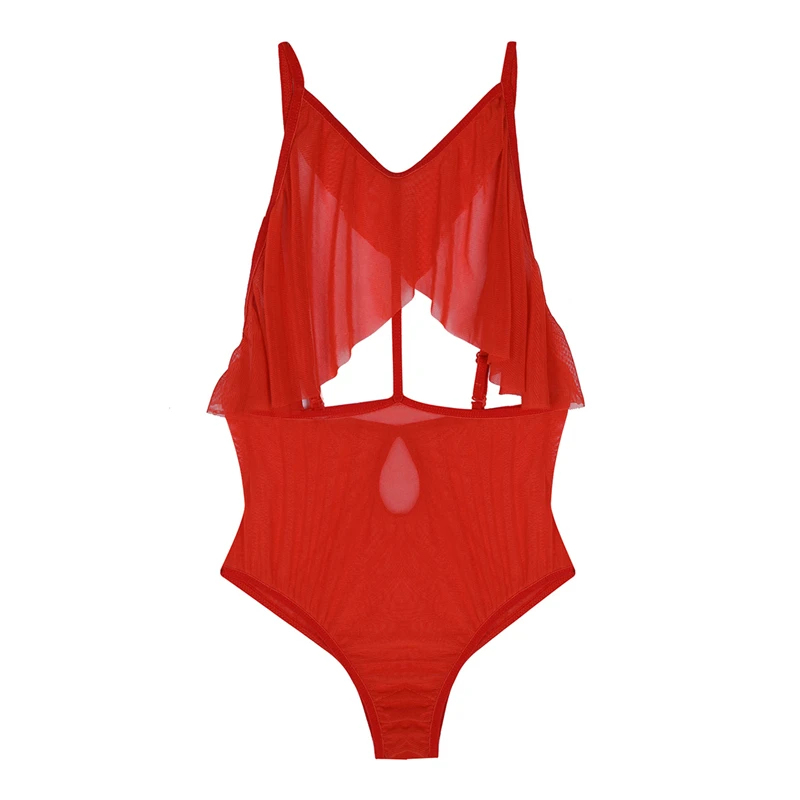 Для женщин пикантные нижнее белье, комбинация сетки See Through Sheer выдалбливают бюст и спинки эротический купальник боди комбинезон ночное белье