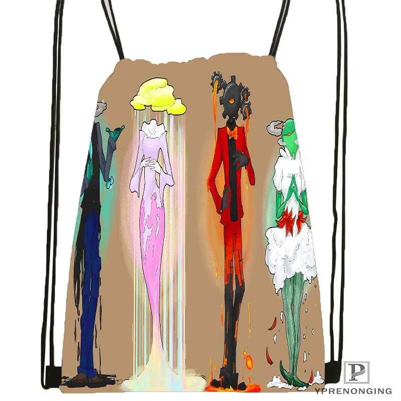 Изготовленный на заказ. Полный. Рюкзак шнурке сумка милый детский рюкзак (Черная