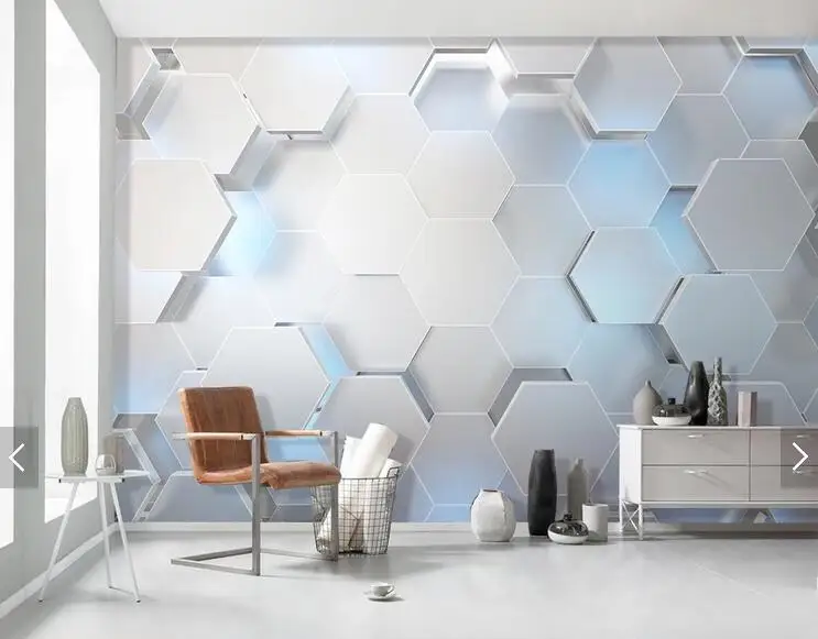 Пользовательские 3D papel де parede геометрические промышленные технологии фрески для