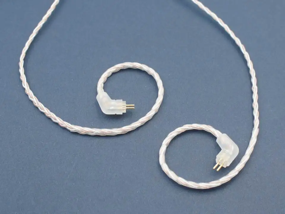 NS аудио 2Pin 0 78 мм IEM кабель 8 акций медь и посеребренная смешанный плетеный для