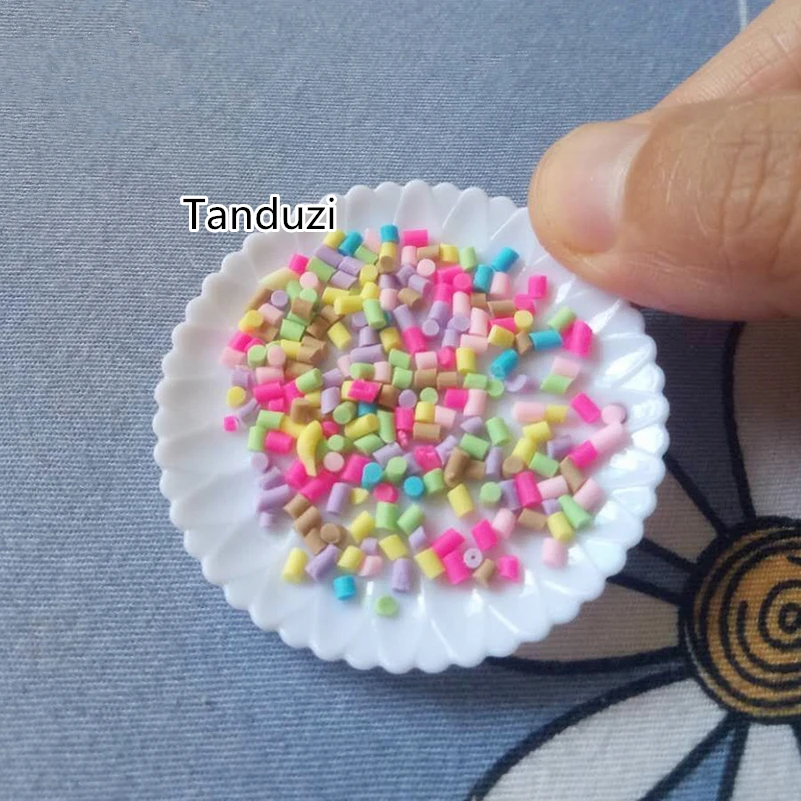 Tanduzi 100 г глины поддельные брызгает красочные конфеты деко торт десерт Полимерная