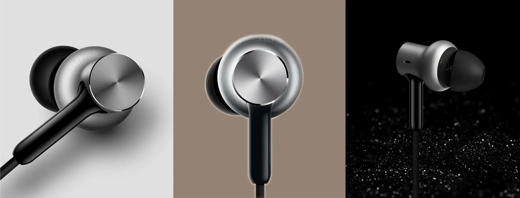 Абсолютно новые Xiaomi Pro HD гибридные наушники-вкладыши серебристого цвета QTEJ02JY проводное управление с микрофоном для Xiomi huawei samsung мобильного телефона