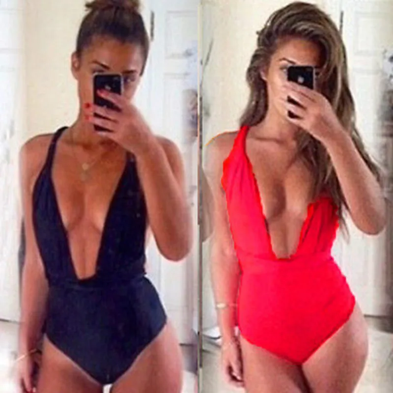 2017 Сексуальное Женское бикини бандажный сексуальный мягкий V-образный вырез