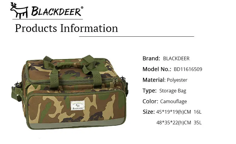 BLACKDEER для кемпинга, путешествий, портативные раздельные сумки для хранения, для переноски багажа, камуфляжные сумки, кухонная посуда, большая сумка для выходных