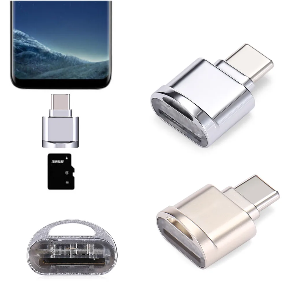 Компьютер аксессуары кардридер из сплава USB 3 1 Type C Micro SD TF OTG адаптер для Samsung Galaxy S8