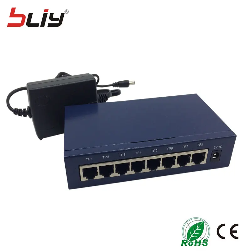 8GE гигабитный коммутатор 8 10/100/1000 м rj45 UTP LAN порт Настольный сетевой переключатель