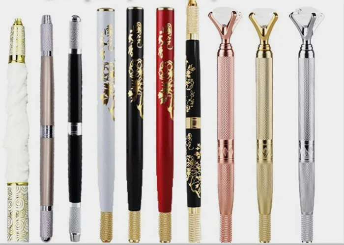 

2 Pcs Crystal Tebori Eyebrow MakeupTattoo Pen Machine Microblade Pen for Lip and Eyebrow Tattoo Equipment By Free Shipping