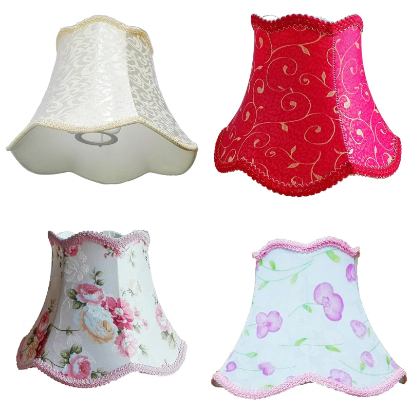 Белый рис абстрактный узор E27 абажур для настольной лампы текстильные ткани