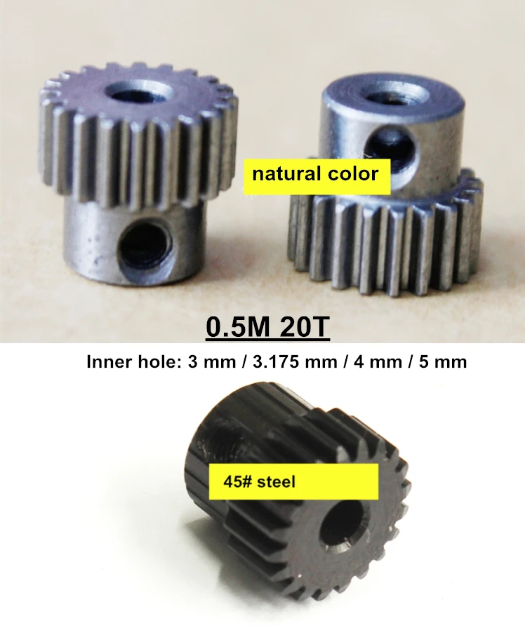 Металлическая Шестерня M3 Steel 40cr 2 шт./лот 030 0 5 Модуль прямой передачи м 20T 3 4