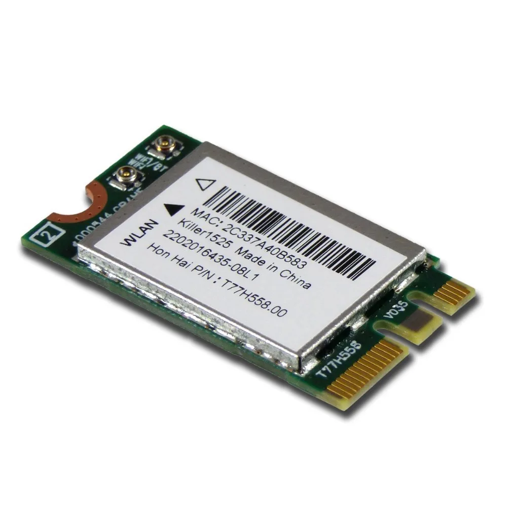 WoWoLink Killer 1525 802.11ac 867 Мбит/с беспроводной AC1525 + Bluetooth 4 0 M.2 NGFF E/A ключ мини Wi-Fi сетевая