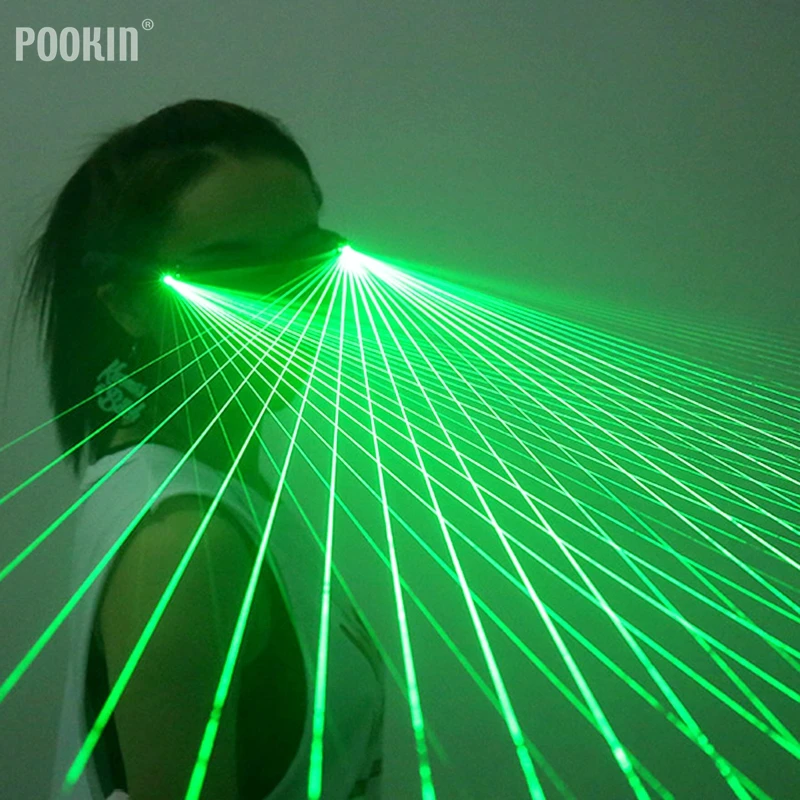 Горячие перезаряжаемые зеленые красные лазерные очки LED сценические светящиеся очки для DJ клуба/Вечеринки