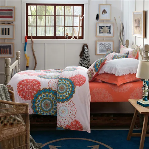 

Home Textile 100% Cotton Classic Bohemian 4pcs Bedding Sets Bedclothes Bed Linen Bed Sheet Duvet Cover Set Pillowcase