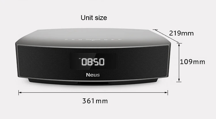 Sounderlink Neusound Neus HiFi Bluetooth колонки система Саундбар soundbase домашний кинотеатр для спальни ТВ с FM будильником