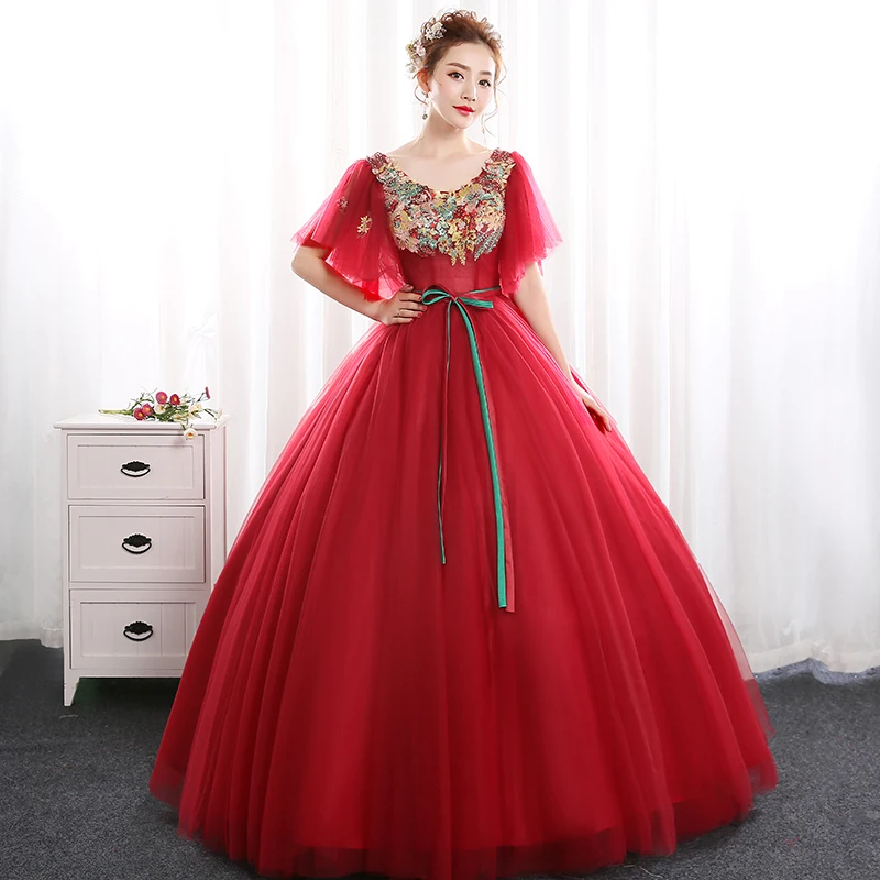 Ruthshen, новинка, Vestido De Quinceanera Rosado, бальные платья, красные Бальные платья, винтажные Аппликации, платье для выпускного вечера для 15 подростков