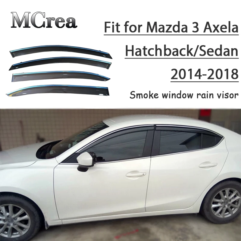 MCrea автомобиль дым Окно Солнце Дождь козырек дефлекторы гвардии для Mazda 3 Axela