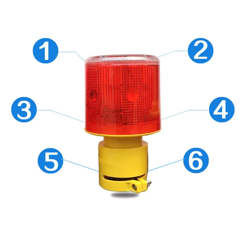 CHENGYILT Solar Powered Traffic Warning Light Safety Signal Cone beacon Alarm Lamp tower hanging light outdoor solar lamp | Лампы и