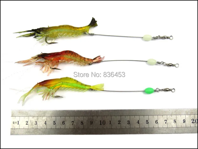 5 шт. мягкая пластиковая наживка светящаяся Силиконовые Моделирование креветки