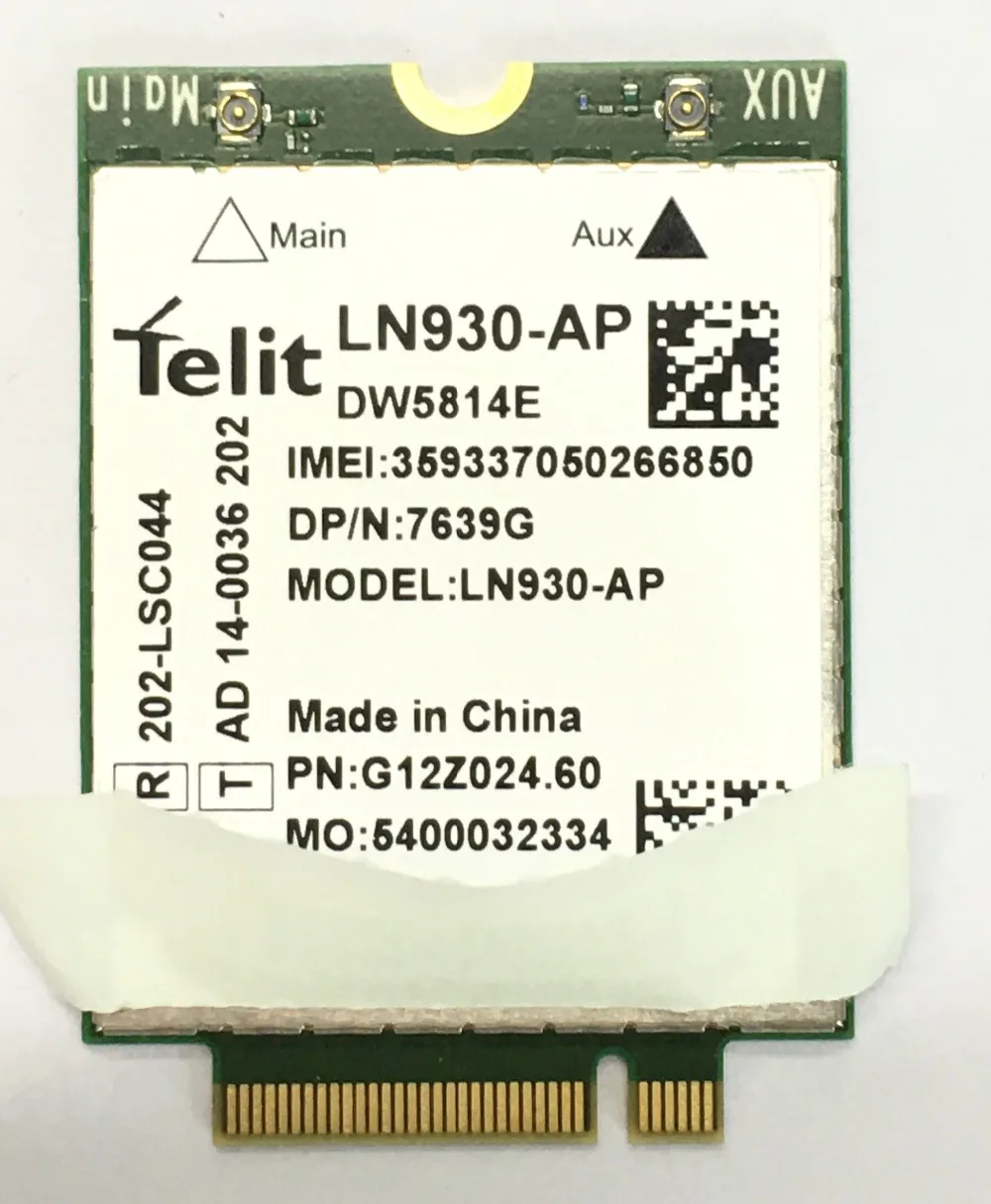 Telit Ln930 LN930 AP Nrr39 Ngff карта для Dell Wireless Wifi Dw5810e Dw5814e Venue 11 Pro 4g/lte/dc hspa + Wwan 4g сетевая
