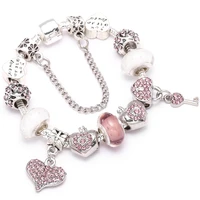 boosbiy european original crystal charm bracelet for kids women with silver plated snake chain brand bracelet authentic jewelry