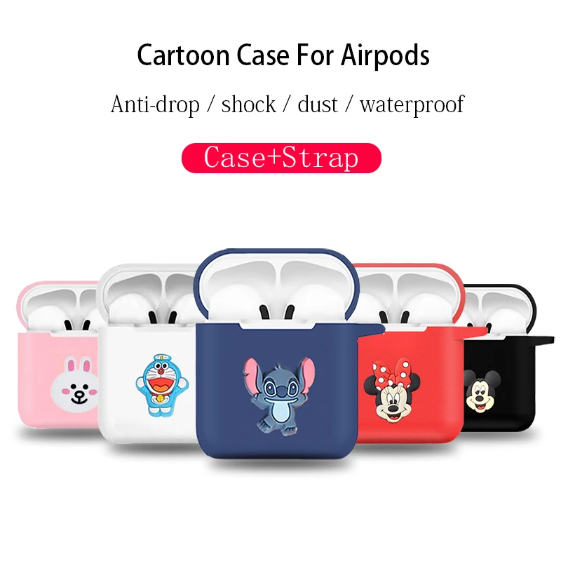 3D мультяшный наушник силиконовый чехол для Apple Airpods аксессуары защитный чехол украшение чехол для наушников чехол для куклы Подарки
