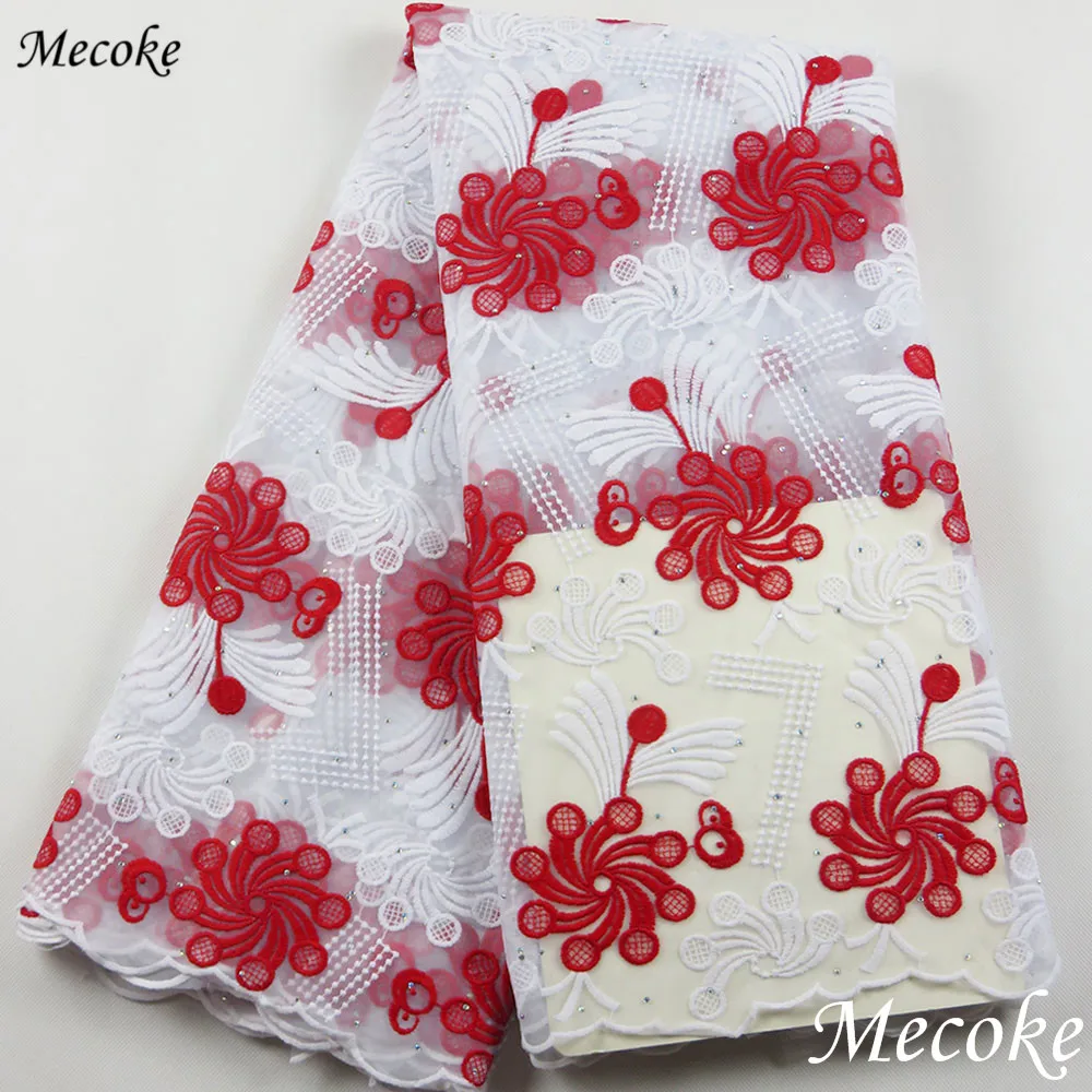 Лидер продаж 2019 Африканский шнур кружево винный ярко-синяя африканская сетчатая