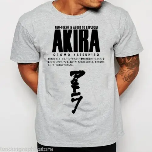 Аниме футболка Акира японская анимация самурая видеоигра ниндзя Япония Kanedabrand